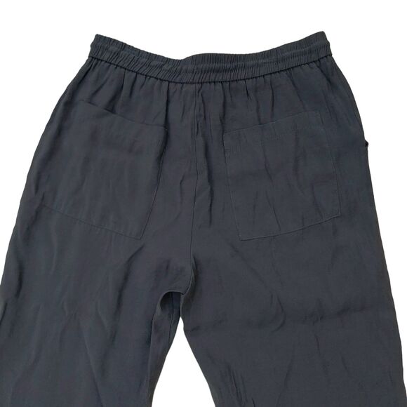 Zara Pants Womens Medium Dark Gray Straight Leg Relaxed Fit Lightweight Comfy - Picture 5 of 10